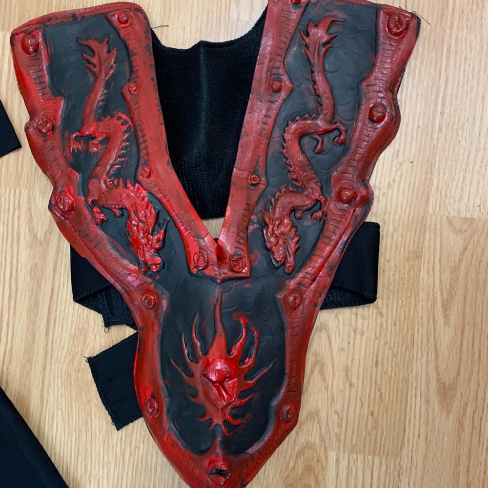 Costume Halloween ninja boys size 10-12 new condition 8 piece set Fun World - Picture 5 of 10